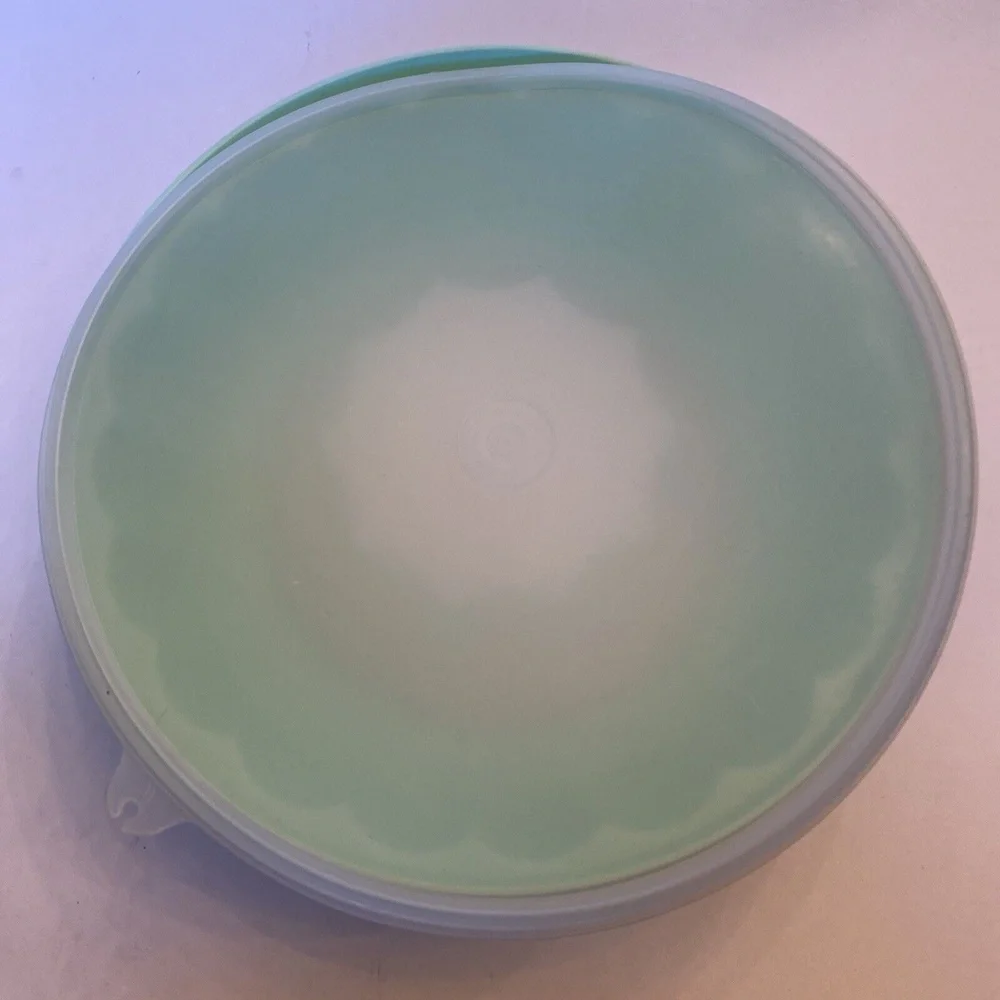 Vintage TUPPERWARE 3-Piece 9.5” Jello Mold Ice Ring Mint Green 1202‎ 1201 1203